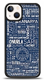 Dafoni Glossy iPhone 13 Lisanslı Fenerbahçe Mavi Tipografi Kılıf