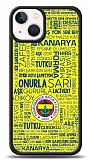 Dafoni Glossy iPhone 13 Lisanslı Fenerbahçe Sarı-Lacivert Tipografi Kılıf