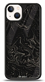Dafoni Glossy iPhone 13 Mini Black Marble Pattern Kılıf