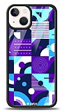Dafoni Glossy iPhone 13 Mini Purple Geometric Pattern Kılıf