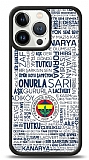 Dafoni Glossy iPhone 13 Pro Lisanslı Fenerbahçe Beyaz Tipografi Kılıf