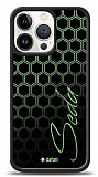 Dafoni Neon iPhone 13 Pro Max Kişiye Özel El Yazılı Petek Kılıf