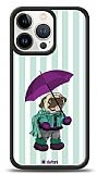 Dafoni Art iPhone 13 Pro Max Pug in the Rain Klf