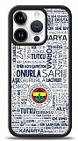 Dafoni Glossy iPhone 14 Pro Lisanslı Fenerbahçe Beyaz Tipografi Kılıf