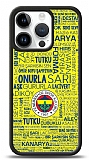 Dafoni Glossy iPhone 15 Pro Lisanslı Fenerbahçe Sarı-Lacivert Tipografi Kılıf