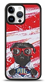 Dafoni Art iPhone 15 Pro Max Black Pug Kılıf