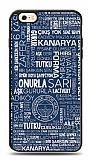 Dafoni Glossy iPhone 6 Plus / 6S Plus Lisanslı Fenerbahçe Mavi Tipografi Kılıf