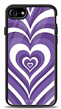 Dafoni Glossy iPhone 7 / 8 Purple Hearts Kılıf