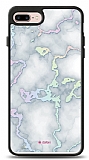Dafoni Hologram iPhone 7 Plus / 8 Plus Beyaz Mermer Desenli Kılıf