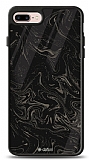 Dafoni Glossy iPhone 7 Plus / 8 Plus Black Marble Pattern Kılıf