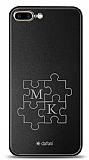 Dafoni Metal iPhone 7 Plus / 8 Plus Çift Harf Puzzle Kişiye Özel Kılıf