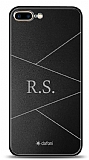 Dafoni Metal iPhone 7 Plus / 8 Plus Geometrik Çift Harf Kişiye Özel Kılıf