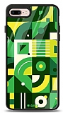 Dafoni Glossy iPhone 7 Plus / 8 Plus Green Geometric Pattern Kılıf