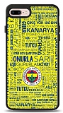 Dafoni Glossy iPhone 7 Plus / 8 Plus Lisanslı Fenerbahçe Sarı-Lacivert Tipografi Kılıf