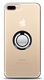 iPhone 7 Plus / 8 Plus Siyah Tutuculu effaf Klf