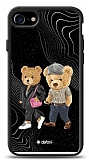 Dafoni Art iPhone SE 2020 Compatible Couple Teddy Kılıf