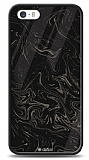 Dafoni Glossy iPhone SE / 5 / 5S Black Marble Pattern Kılıf