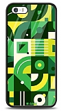 Dafoni Glossy iPhone SE / 5 / 5S Green Geometric Pattern Kılıf