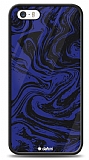 Dafoni Glossy iPhone SE / 5 / 5S Navy Blue Marble Kılıf