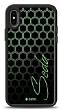 Dafoni Neon iPhone XS Max Kişiye Özel El Yazılı Petek Kılıf