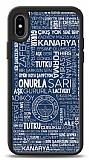Dafoni Glossy iPhone XS Max Lisanslı Fenerbahçe Mavi Tipografi Kılıf