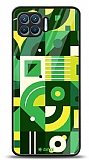 Dafoni Glossy Oppo Reno4 Lite Green Geometric Pattern Kılıf