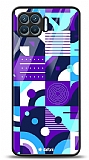 Dafoni Glossy Oppo Reno4 Lite Purple Geometric Pattern Kılıf