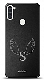 Dafoni Metal Samsung Galaxy A11 Angel Wing Tek Harf Kiiye zel Klf
