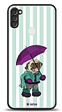 Dafoni Art Samsung Galaxy A11 Pug in the Rain Klf