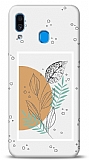 Samsung Galaxy A20 / A30 Minimal Taşlı Yaprak Kılıf