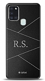Dafoni Metal Samsung Galaxy M21 / M31 / M30s Geometrik Çift Harf Kişiye Özel Kılıf