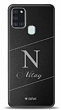 Dafoni Metal Samsung Galaxy M21 / M31 / M30s Linear Tek Harf İsimli Kişiye Özel Kılıf