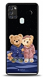 Dafoni Art Samsung Galaxy A21s Under The Stars Teddy Bears Kılıf