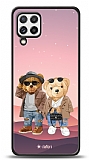 Dafoni Art Samsung Galaxy A22 4G Cool Couple Teddy Kılıf