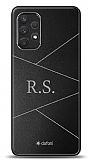 Dafoni Metal Samsung Galaxy A32 4G Geometrik Çift Harf Kişiye Özel Kılıf