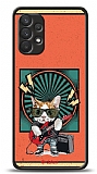 Dafoni Art Samsung Galaxy A32 4G Guitarist Cat Kılıf