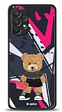 Dafoni Art Samsung Galaxy A32 4G Rock And Roll Teddy Bear Kılıf