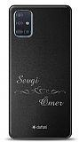 Dafoni Metal Samsung Galaxy A51 Çiftlere Özel Kalpli İsimli Kişiye Özel Kılıf