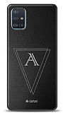 Dafoni Metal Samsung Galaxy A51 Geometrik Tek Harf Kişiye Özel Kılıf