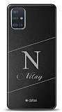 Dafoni Metal Samsung Galaxy A51 Linear Tek Harf İsimli Kişiye Özel Kılıf