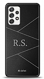 Dafoni Metal Samsung Galaxy A52 5G Geometrik Çift Harf Kişiye Özel Kılıf