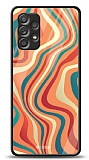 Dafoni Glossy Samsung Galaxy A52 Colorful Waves Kılıf