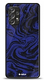 Dafoni Glossy Samsung Galaxy A52 Navy Blue Marble Kılıf