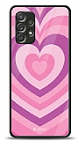 Dafoni Glossy Samsung Galaxy A52 Pink Hearts Kılıf