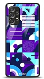 Dafoni Glossy Samsung Galaxy A52 Purple Geometric Pattern Kılıf
