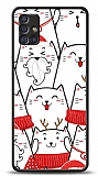 Dafoni Art Samsung Galaxy A71 New Year Cats Klf