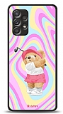 Dafoni Art Samsung Galaxy A72 Tennis Girl Bear Kılıf