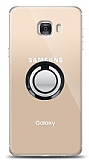 Samsung Galaxy C7 Siyah Tutuculu Şeffaf Kılıf
