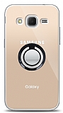 Samsung Galaxy Core Prime Siyah Tutuculu Şeffaf Kılıf