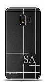 Dafoni Metal Samsung Galaxy J2 Core J260F Linear Çift Harf Kişiye Özel Kılıf